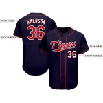 Benutzerdefiniertes Marineblau-Rot-Weiß-Baseballtrikot Benutzerdefiniertes Marineblau-Rot-Weiß-Baseballtrikot