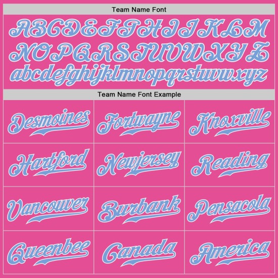 Benutzerdefiniertes rosa hellblau-weißes authentisches Split Fashion Baseball-Trikot Benutzerdefiniertes rosa hellblau-weißes authentisches Split Fashion Baseball-Trikot