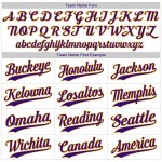 Benutzerdefinierte weiß lila Nadelstreifen lila-gold authentische Baseball Jersey Benutzerdefinierte weiß lila Nadelstreifen lila-gold authentische Baseball Jersey