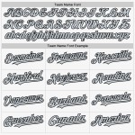Authentisches weißes Baseball-Trikot in Silber-Schwarz, ärmellos, individuell Authentisches weißes Baseball-Trikot in Silber-Schwarz, ärmellos, individuell
