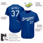 Benutzerdefiniertes authentisches Baseball-Trikot in Königsblau Benutzerdefiniertes authentisches Baseball-Trikot in Königsblau
