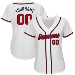 Individuelles weiß-rot-marineblaues Baseballtrikot Individuelles weiß-rot-marineblaues Baseballtrikot