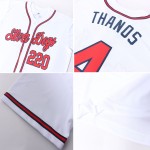 Individuelles weiß-rot-marineblaues Baseballtrikot Individuelles weiß-rot-marineblaues Baseballtrikot