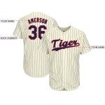Benutzerdefinierte Creme Navy Nadelstreifen Navy-Rot Baseball Jersey Benutzerdefinierte Creme Navy Nadelstreifen Navy-Rot Baseball Jersey