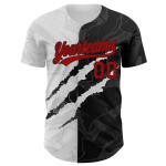 Muster Graffiti 3D Jersey Authentische Rot-Schwarz Baseball Scratch Custom Muster Graffiti 3D Jersey Authentische Rot-Schwarz Baseball Scratch Custom
