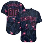 Benutzerdefiniertes 3D-Musterdesign Hawaii Flamingo Authentic Baseball Jersey Benutzerdefiniertes 3D-Musterdesign Hawaii Flamingo Authentic Baseball Jersey