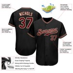 Benutzerdefiniertes schwarzes Crimson-City Cream Authentic Baseball-Trikot Benutzerdefiniertes schwarzes Crimson-City Cream Authentic Baseball-Trikot