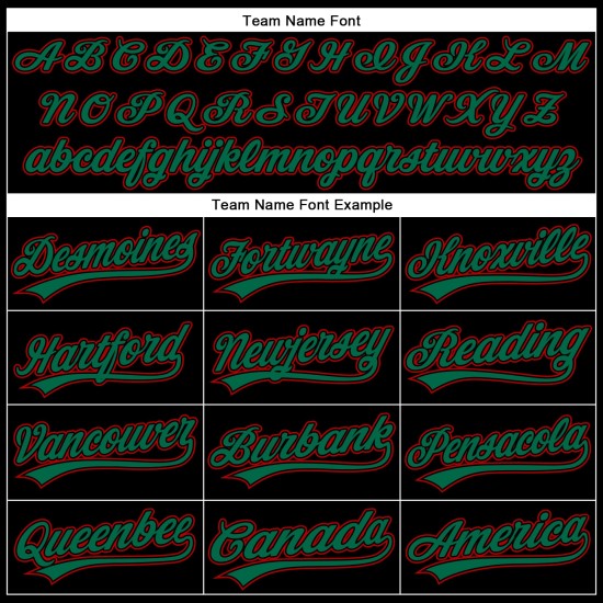 Curve Pattern Custom Solid Authentic 3D Grün-Rot Design Schwarz Kelly Jersey Baseball Curve Pattern Custom Solid Authentic 3D Grün-Rot Design Schwarz Kelly Jersey Baseball