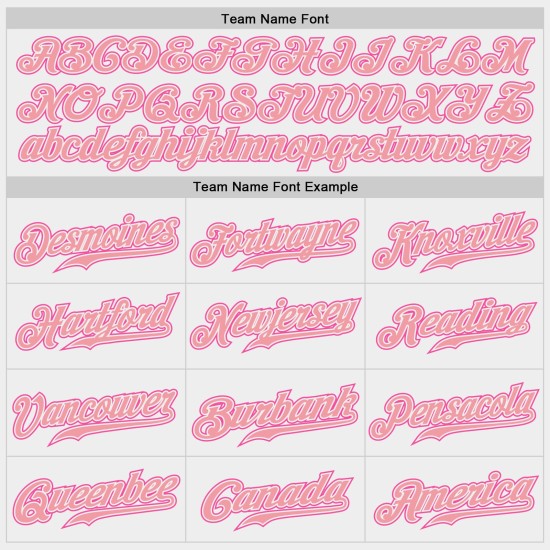 Benutzerdefiniertes authentisches Baseball-Trikot in Weiß und Mittelpink Benutzerdefiniertes authentisches Baseball-Trikot in Weiß und Mittelpink