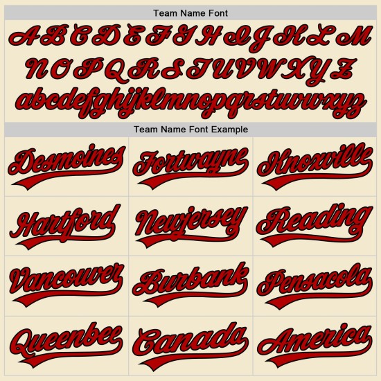 Authentisches Cream Baseball Jersey Throwback Custom Rot-Schwarz Authentisches Cream Baseball Jersey Throwback Custom Rot-Schwarz
