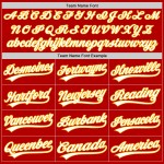 Throwback Baseball Authentic Red Jersey Custom Weiß-Gold Throwback Baseball Authentic Red Jersey Custom Weiß-Gold
