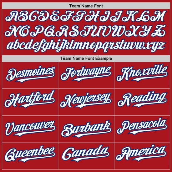 Jersey Baseball Rot Farben Arm Weiß-Royal Formen 3 Custom Authentic Jersey Baseball Rot Farben Arm Weiß-Royal Formen 3 Custom Authentic