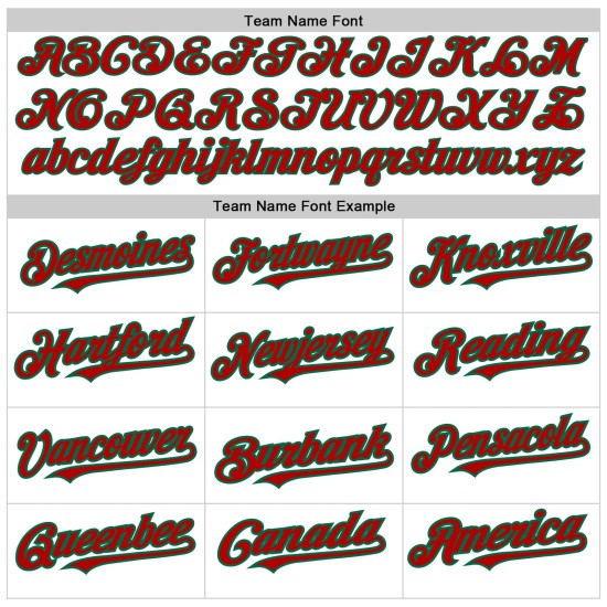 Fashion Jersey Nadelstreifen Baseball Fade Authentic Grün Rot-Kelly Weiß Custom Fashion Jersey Nadelstreifen Baseball Fade Authentic Grün Rot-Kelly Weiß Custom
