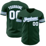 Jersey Weiß-Hell Benutzerdefinierte Grün Baseball Blau Authentisch Jersey Weiß-Hell Benutzerdefinierte Grün Baseball Blau Authentisch
