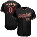 Benutzerdefiniertes schwarzes Crimson-City Cream Authentic Baseball-Trikot Benutzerdefiniertes schwarzes Crimson-City Cream Authentic Baseball-Trikot