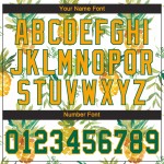 Benutzerdefiniertes weißes Kelly Green-Gold 3D-Musterdesign Hawaii Ananas Authentic Baseball Jersey Benutzerdefiniertes weißes Kelly Green-Gold 3D-Musterdesign Hawaii Ananas Authentic Baseball Jersey