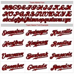 Benutzerdefiniertes weißes schwarzes Nadelstreifen-rot-schwarzes authentisches Baseball-Trikot Benutzerdefiniertes weißes schwarzes Nadelstreifen-rot-schwarzes authentisches Baseball-Trikot