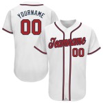 Individuelles weiß-rot-marineblaues Baseballtrikot Individuelles weiß-rot-marineblaues Baseballtrikot