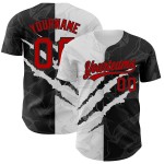 Muster Graffiti 3D Jersey Authentische Rot-Schwarz Baseball Scratch Custom Muster Graffiti 3D Jersey Authentische Rot-Schwarz Baseball Scratch Custom