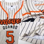 Benutzerdefinierte Creme Schwarz Nadelstreifen Orange-Schwarz Authentic Baseball Jersey Benutzerdefinierte Creme Schwarz Nadelstreifen Orange-Schwarz Authentic Baseball Jersey