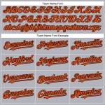 Orange-Schwarzes Baseball-Trikot in Grau Orange-Schwarzes Baseball-Trikot in Grau