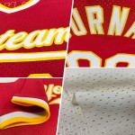 Authentisches Cream Baseball Jersey Throwback Custom Rot-Schwarz Authentisches Cream Baseball Jersey Throwback Custom Rot-Schwarz