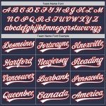 Weiß-Rotes Jersey Navy Throwback Authentic Baseball Custom Weiß-Rotes Jersey Navy Throwback Authentic Baseball Custom