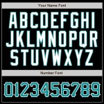Benutzerdefiniertes authentisches Baseball-Trikot in Schwarz, Aqua, Nadelstreifen, Blaugrün und Weiß Benutzerdefiniertes authentisches Baseball-Trikot in Schwarz, Aqua, Nadelstreifen, Blaugrün und Weiß