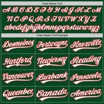 Weiß-Rotes Baseball Throwback Authentic Green Custom Jersey Weiß-Rotes Baseball Throwback Authentic Green Custom Jersey
