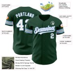 Jersey Weiß-Hell Benutzerdefinierte Grün Baseball Blau Authentisch Jersey Weiß-Hell Benutzerdefinierte Grün Baseball Blau Authentisch