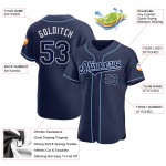 Custom Navy Navy-Puderblau Authentic Baseball Jersey Custom Navy Navy-Puderblau Authentic Baseball Jersey
