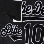 Benutzerdefiniertes schwarzes und graues authentisches Baseball-Trikot Benutzerdefiniertes schwarzes und graues authentisches Baseball-Trikot