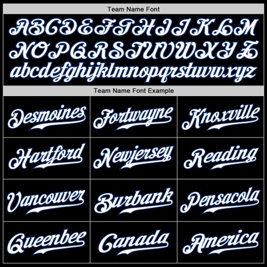 Benutzerdefiniertes authentisches Baseball-Trikot in Schwarz-Royal-Weiß Benutzerdefiniertes authentisches Baseball-Trikot in Schwarz-Royal-Weiß