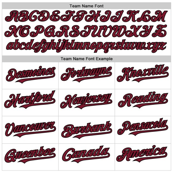 Crimson-Schwarz Baseball Jersey Weiß Authentic Line Custom Crimson-Schwarz Baseball Jersey Weiß Authentic Line Custom