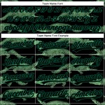 Authentische 3D Custom Jersey Schwarz Design Krokodil Muster Grün Kelly Baseball Authentische 3D Custom Jersey Schwarz Design Krokodil Muster Grün Kelly Baseball