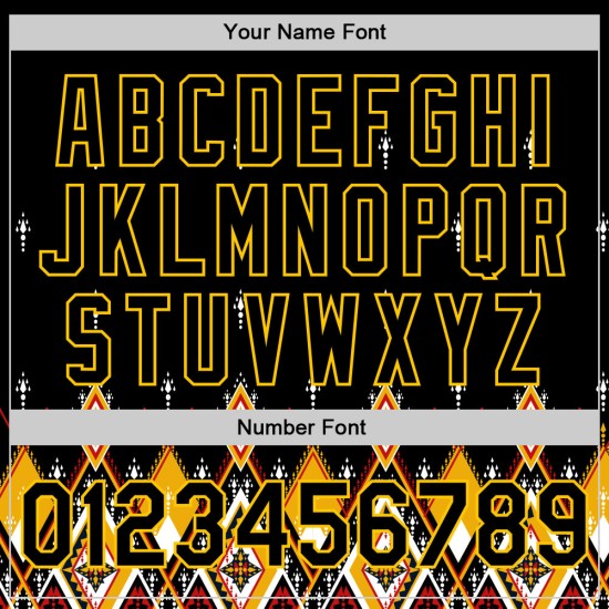 Gelb Schwarz Design Authentische Baseball Muster Stil Ethnische Jersey Afrikanische Gelb Schwarz Design Authentische Baseball Muster Stil Ethnische Jersey Afrikanische