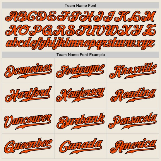 Benutzerdefinierte Creme Schwarz Nadelstreifen Orange-Schwarz Authentic Baseball Jersey Benutzerdefinierte Creme Schwarz Nadelstreifen Orange-Schwarz Authentic Baseball Jersey